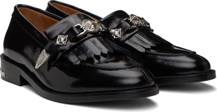 Toga Virilis Black Leather Loafers - Image 4