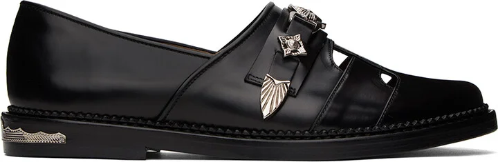 Toga Virilis Black Leather Loafers