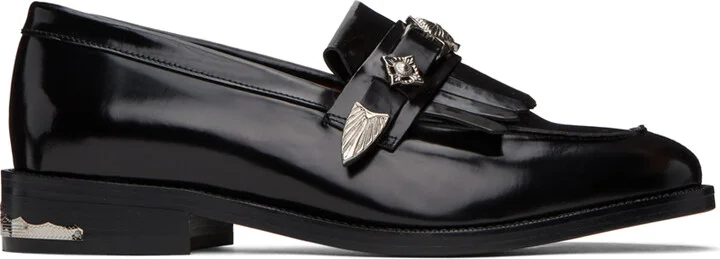 Toga Virilis Black Leather Loafers