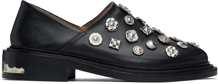 Toga Virilis Black Leather Loafers