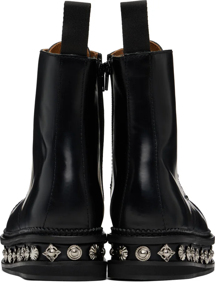 Toga Virilis Black Leather Platform Boots - Image 2