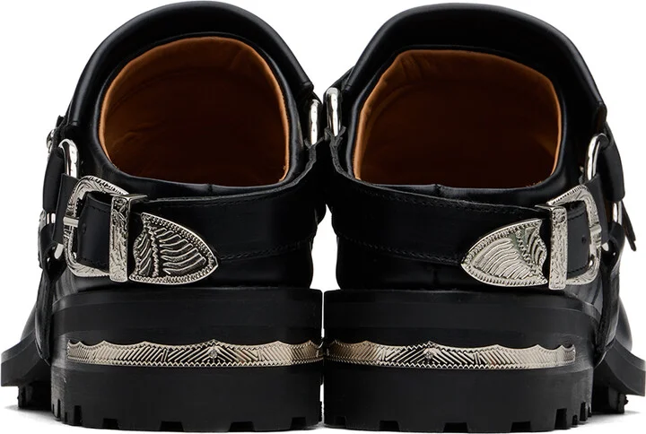 Toga Virilis Black Leather Slip-on Loafers - Image 2