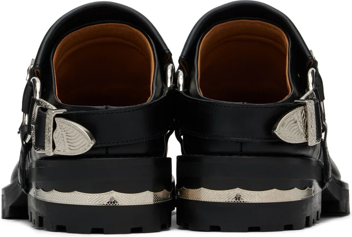 Toga Virilis Black Leather Slip-on Loafers - Image 2