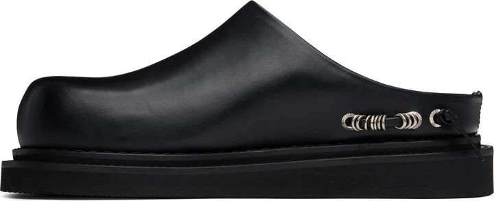 Toga Virilis Black Leather Slip-on Loafers - Image 3