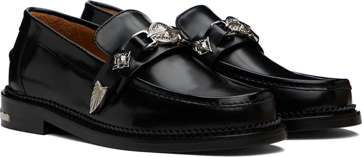 Toga Virilis Black Metal Loafers - Image 4