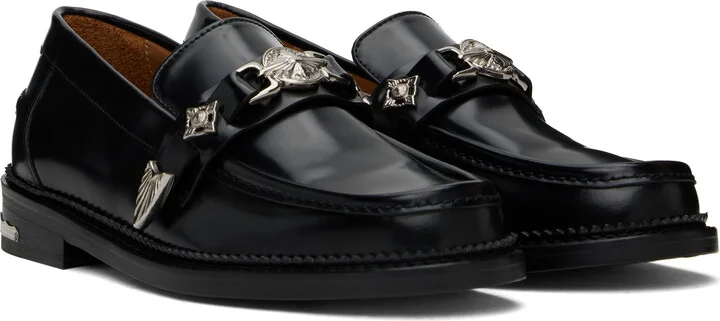 Toga Virilis Black Metal Loafers - Image 4