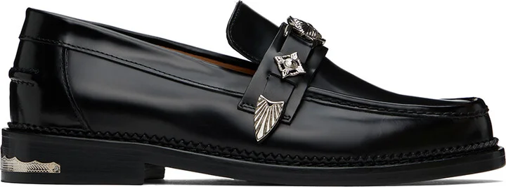 Toga Virilis Black Metal Loafers