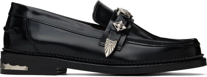 Toga Virilis Black Metal Loafers