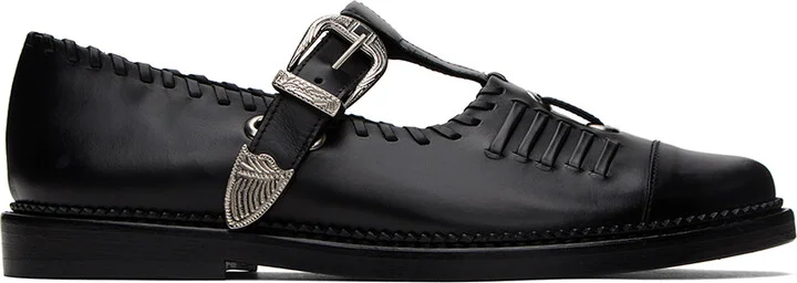Toga Virilis Black Pin-Buckle Loafers