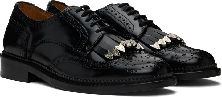 Toga Virilis Black Polished Leather Derbys - Image 4
