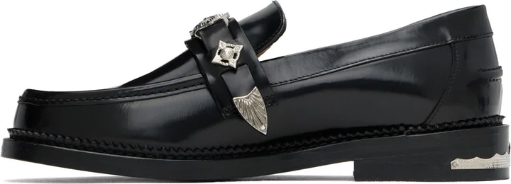 Toga Virilis Black Polished Loafers - Image 3
