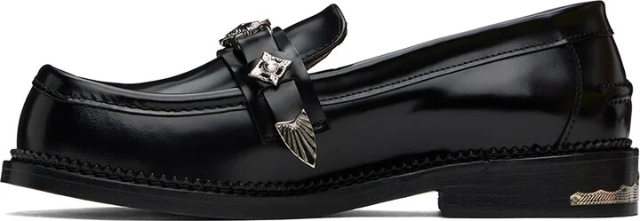 Toga Virilis Black Polished Loafers - Image 3