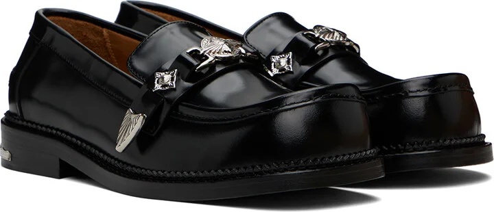 Toga Virilis Black Polished Loafers - Image 4