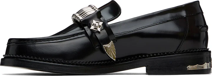 Toga Virilis Black Polished Loafers - Image 3
