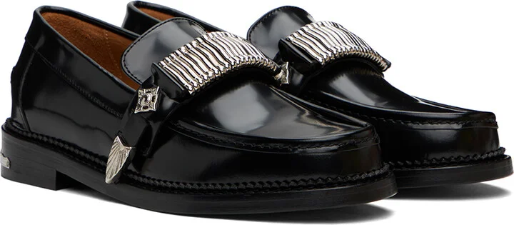 Toga Virilis Black Polished Loafers - Image 4
