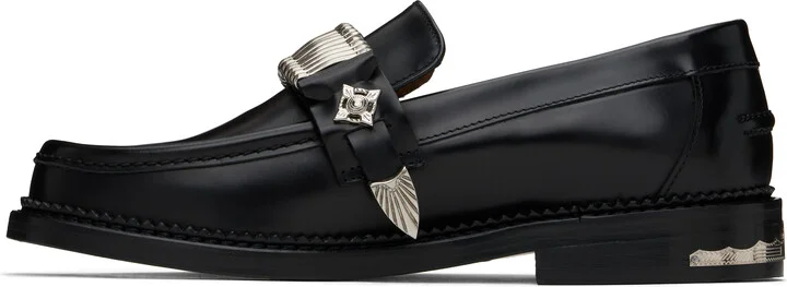 Toga Virilis Black Polished Loafers - Image 3
