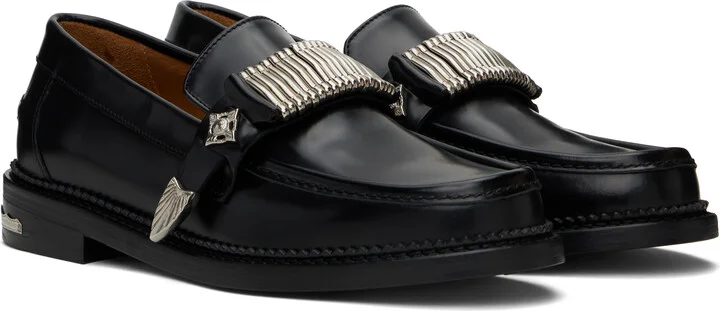 Toga Virilis Black Polished Loafers - Image 4