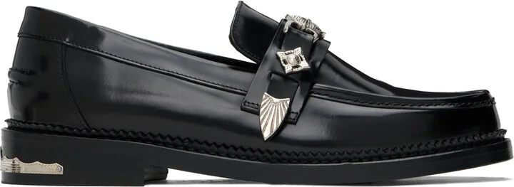 Toga Virilis Black Polished Loafers