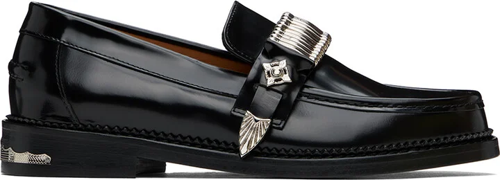 Toga Virilis Black Polished Loafers
