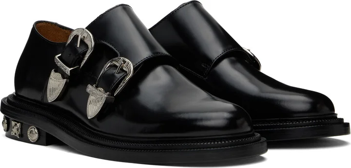 Toga Virilis Black Polished Monkstraps - Image 4