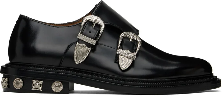 Toga Virilis Black Polished Monkstraps