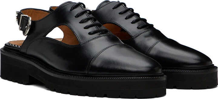 Toga Virilis Black Polished Oxfords - Image 4