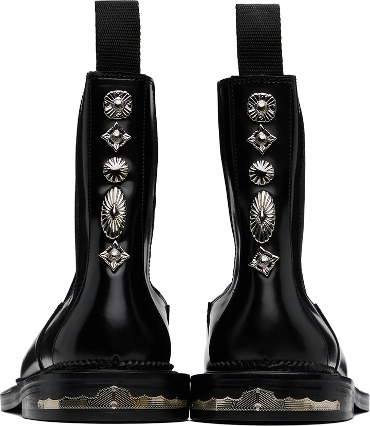 Toga Virilis Black Side Gore Chelsea Boots - Image 2