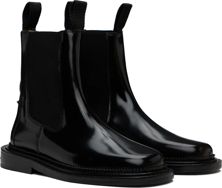 Toga Virilis Black Side Gore Chelsea Boots - Image 4