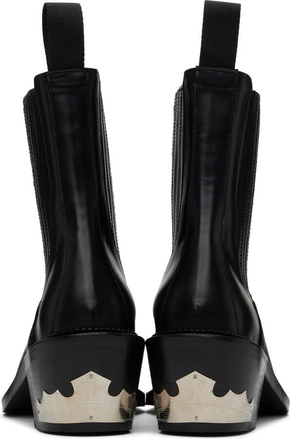 Toga Virilis Black Square Toe Chelsea Boots - Image 2