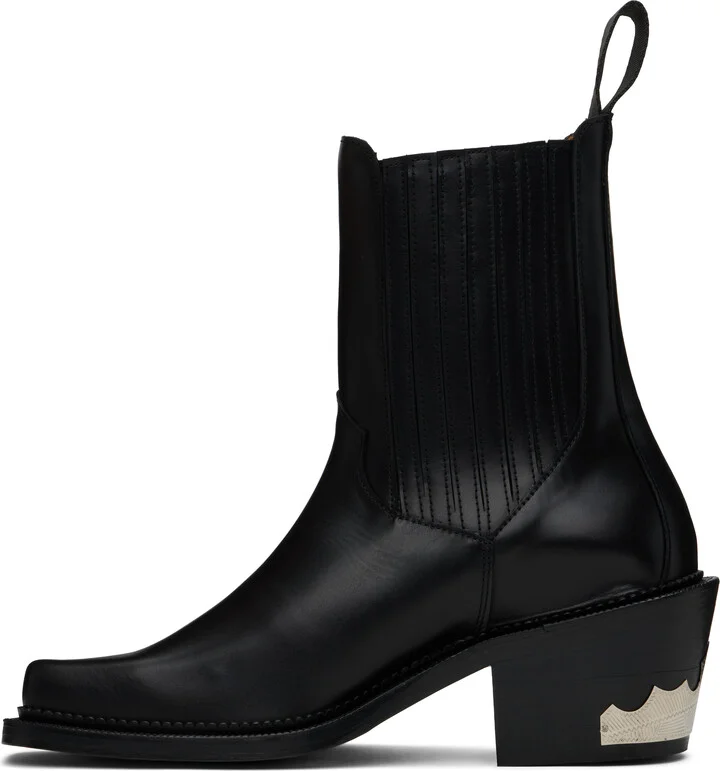Toga Virilis Black Square Toe Chelsea Boots - Image 3