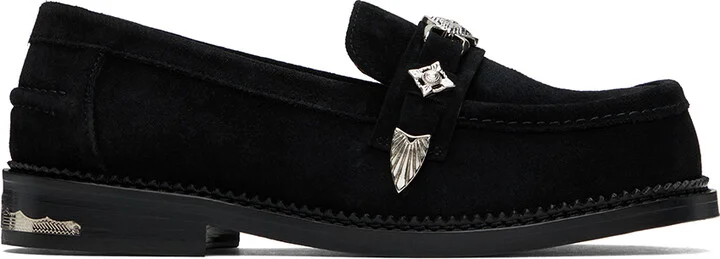 Toga Virilis Black Suede Loafers