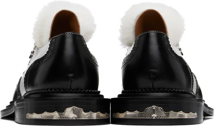 Toga Virilis Black & White Leather Derbys - Image 2