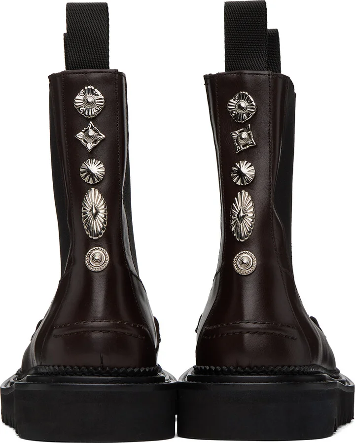 Toga Virilis Brown Leather Chelsea Boots - Image 2