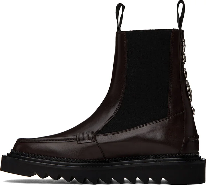 Toga Virilis Brown Leather Chelsea Boots - Image 3