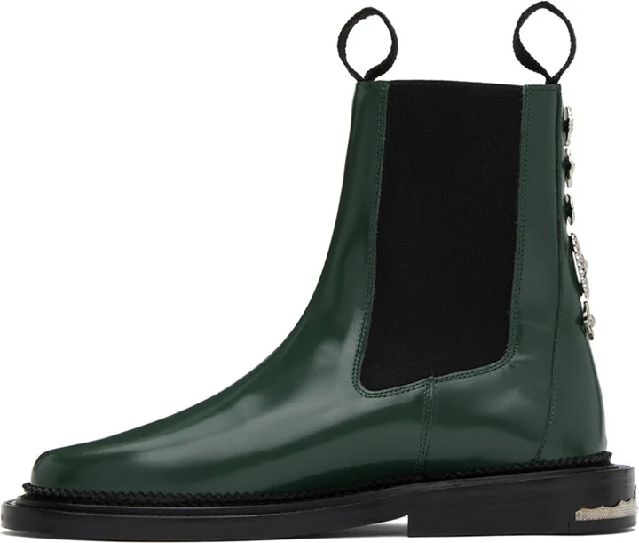 Toga Virilis Green Hardware Chelsea Boots - Image 3