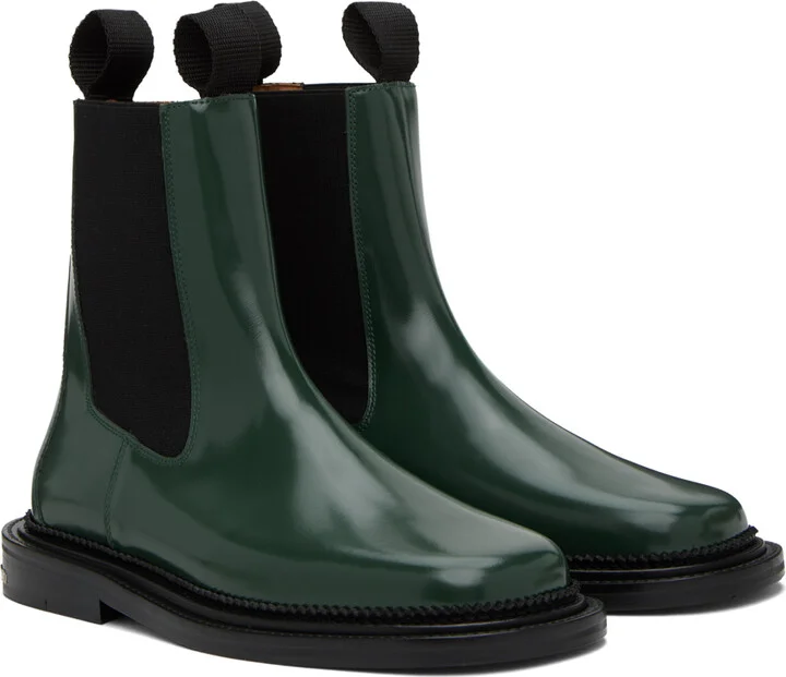 Toga Virilis Green Hardware Chelsea Boots - Image 4