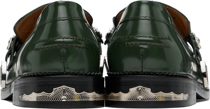 Toga Virilis Green Polished Loafers - Image 2