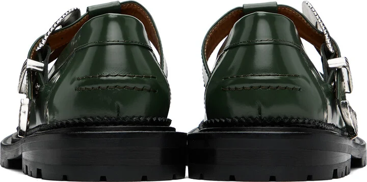 Toga Virilis Green Polished Loafers - Image 2