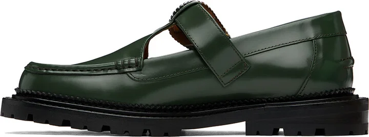 Toga Virilis Green Polished Loafers - Image 3