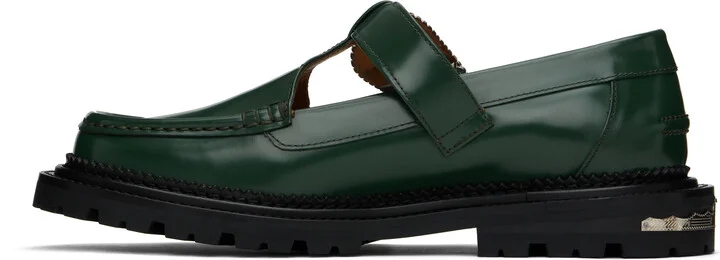 Toga Virilis Green Polished Loafers - Image 3