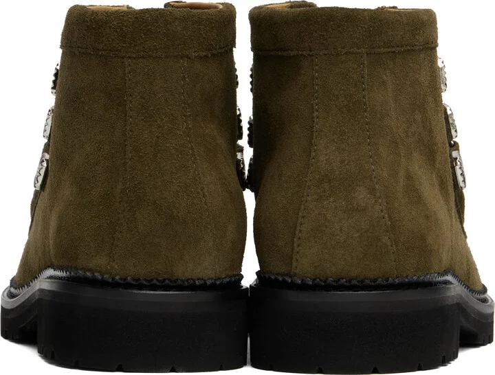 Toga Virilis Khaki Square Toe Boots - Image 2