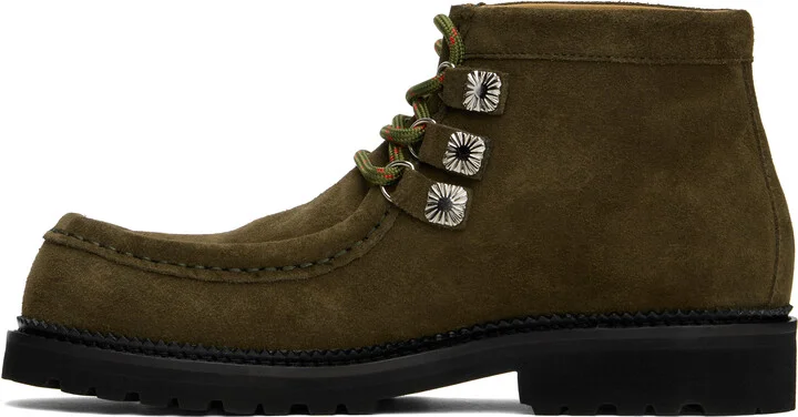 Toga Virilis Khaki Square Toe Boots - Image 3