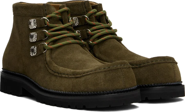 Toga Virilis Khaki Square Toe Boots - Image 4