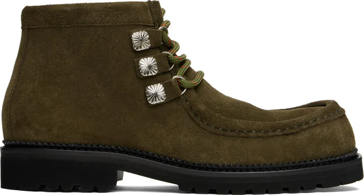 Toga Virilis Khaki Square Toe Boots