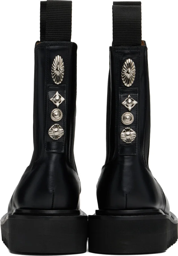 Toga Virilis SSENSE Exclusive Black Ankle High Chelsea Boots - Image 2