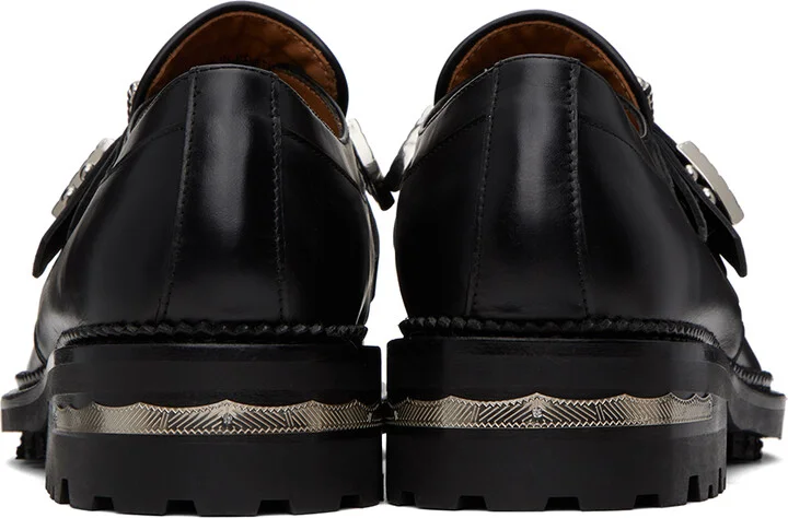 Toga Virilis SSENSE Exclusive Black Buckle Monkstraps - Image 2