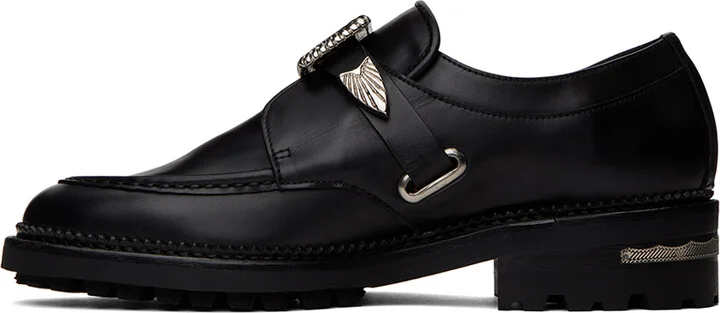 Toga Virilis SSENSE Exclusive Black Buckle Monkstraps - Image 3