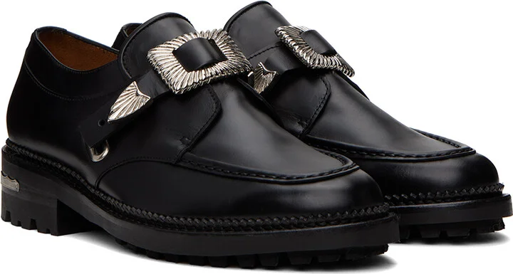 Toga Virilis SSENSE Exclusive Black Buckle Monkstraps - Image 4