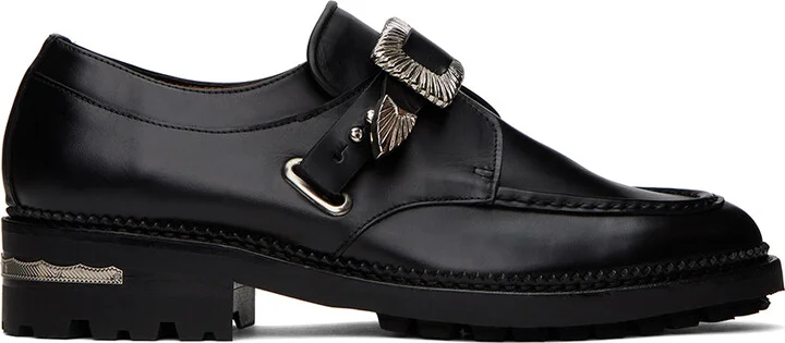 Toga Virilis SSENSE Exclusive Black Buckle Monkstraps
