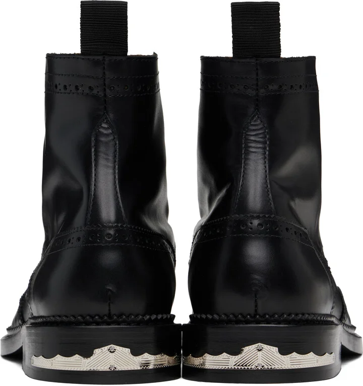 Toga Virilis SSENSE Exclusive Black Fringed Boots - Image 2